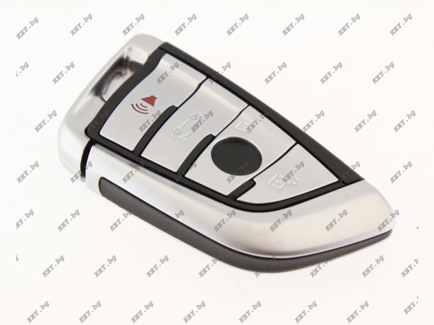 Празна кутийка KEY за смарт ключ на BMW X5 с 4 бутона и авариен ключ